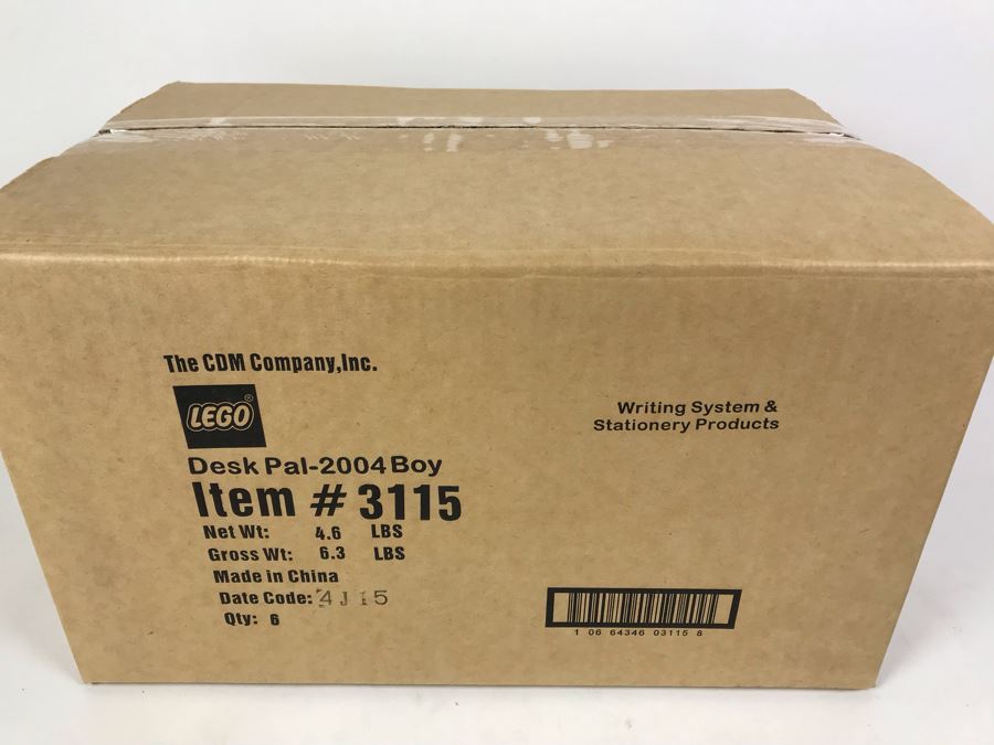 Sealed Box Of New 2004 LEGO Desk Pal Boy Stationery System By The CDM Company - 6 Desk Pals [Photo 2]
