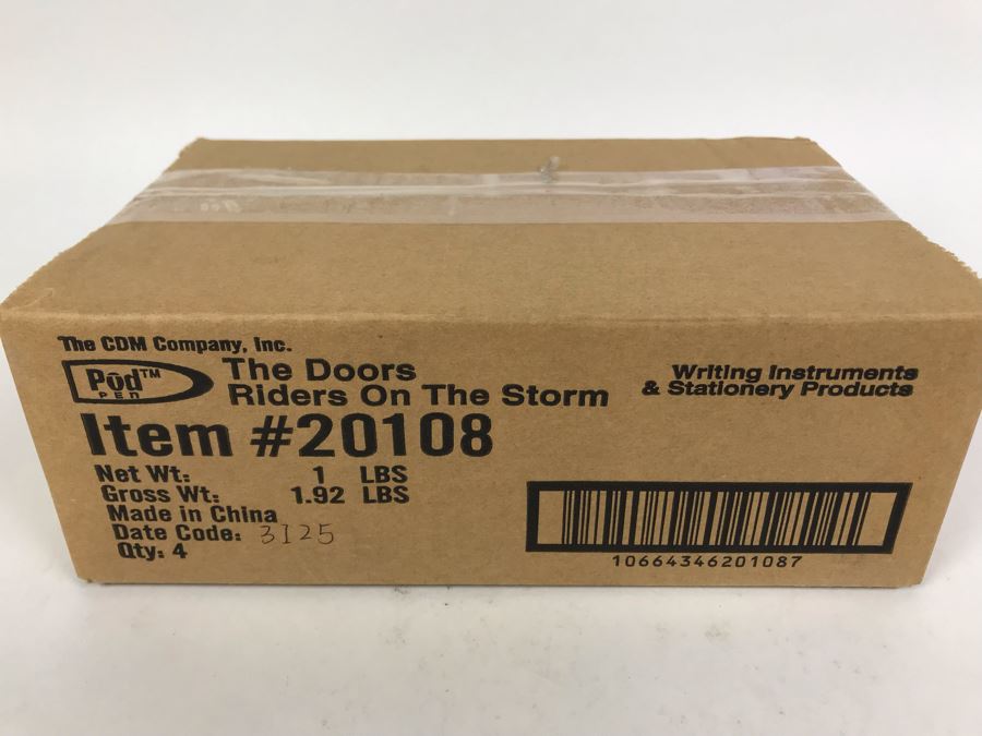 Sealed Box Of New The Doors Riders On The Storm Limited Edition Individually Numbered Collectible Memorabilia Pod Pens - 4 Pens [Photo 2]
