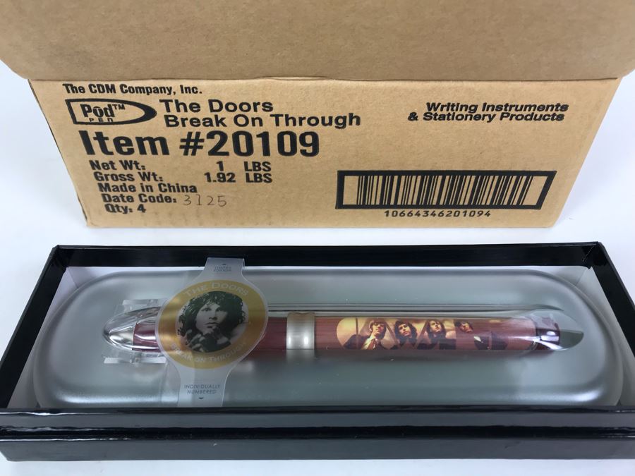 New The Doors Break On Through To The Other Side Limited Edition Individually Numbered Collectible Memorabilia Pod Pens - 4 Pens
