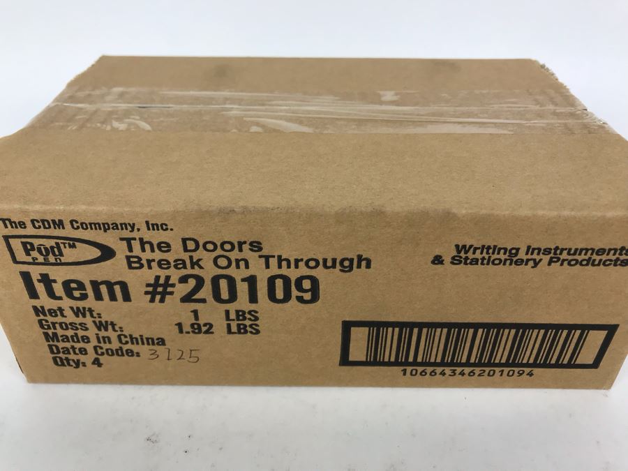 Sealed Box Of New The Doors Break On Through To The Other Side Limited Edition Individually Numbered Collectible Memorabilia Pod Pens - 4 Pens [Photo 3]