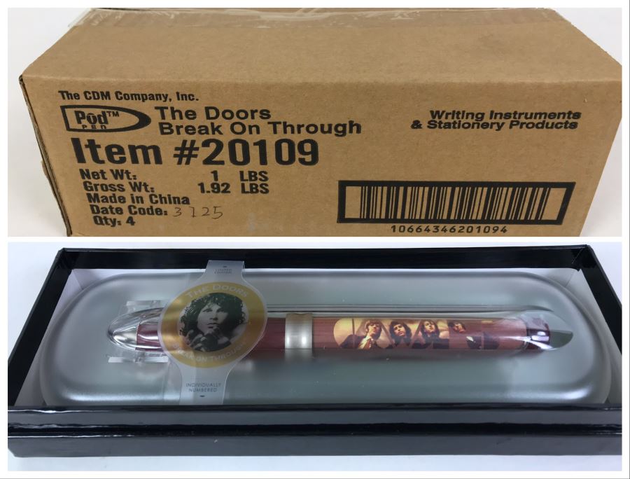 Sealed Box Of New The Doors Break On Through To The Other Side Limited Edition Individually Numbered Collectible Memorabilia Pod Pens - 4 Pens [Photo 1]