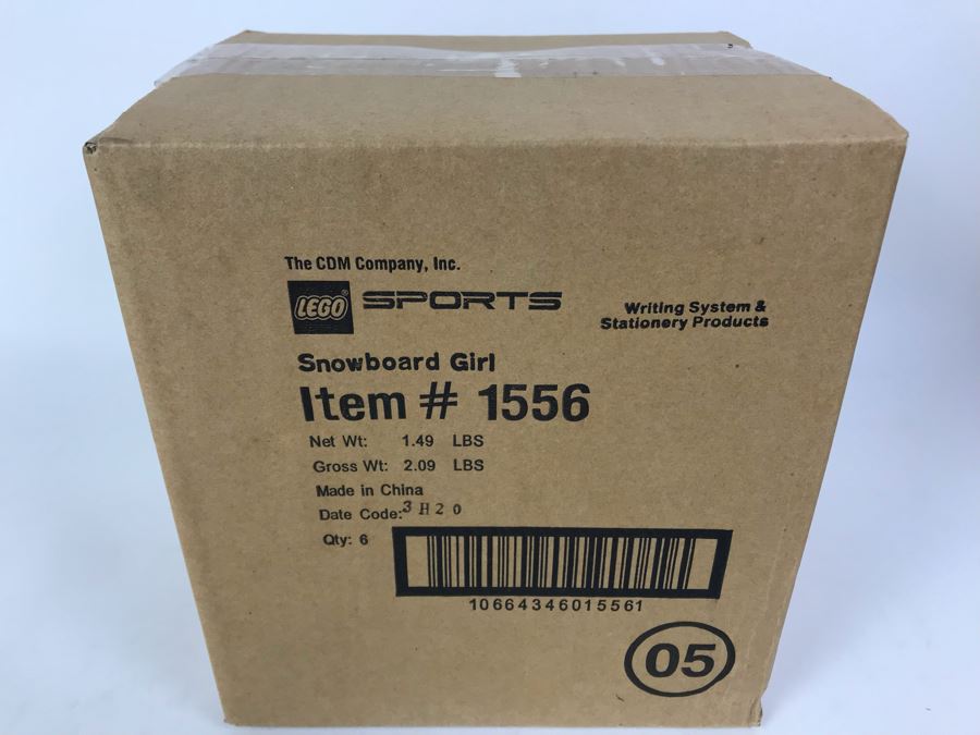 Sealed Box Of New 2003 LEGO Sports Snowboard Girl Writing System Pens By The CDM Company - 6 Pens [Photo 2]