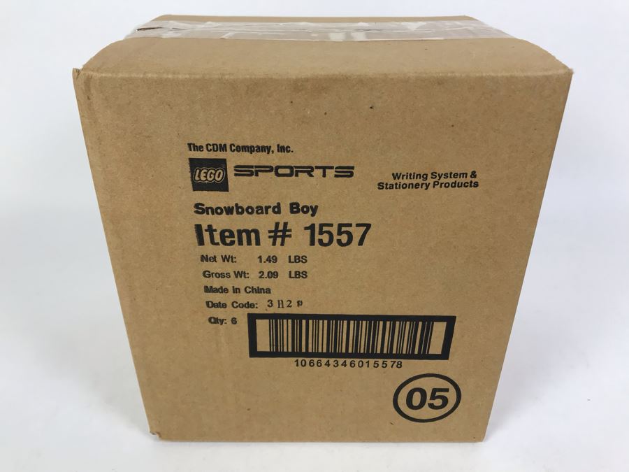 Sealed Box Of New 2003 LEGO Sports Snowboard Boy Writing System Pens By The CDM Company - 6 Pens [Photo 2]