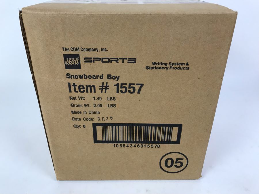 Sealed Box Of New 2003 LEGO Sports Snowboard Boy Writing System Pens By The CDM Company - 6 Pens [Photo 3]