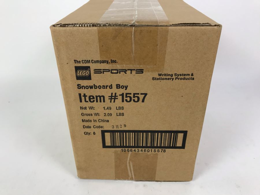 Sealed Box Of New 2003 LEGO Sports Snowboard Boy Writing System Pens By The CDM Company - 6 Pens [Photo 4]