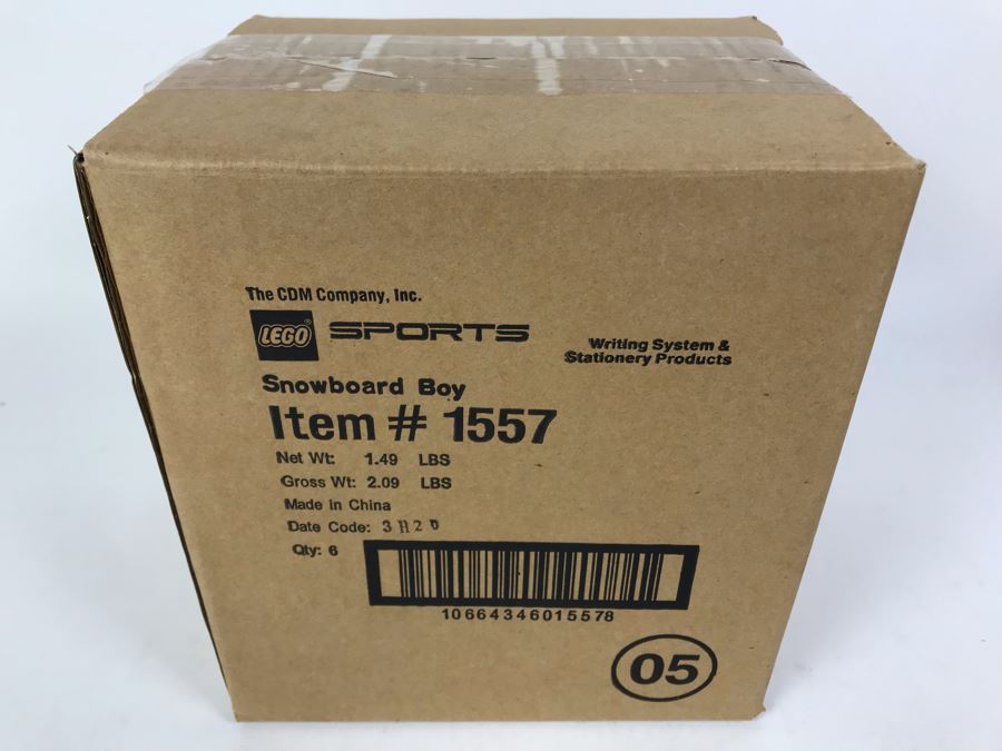 Sealed Box Of New 2003 LEGO Sports Snowboard Boy Writing System Pens By The CDM Company - 6 Pens [Photo 2]