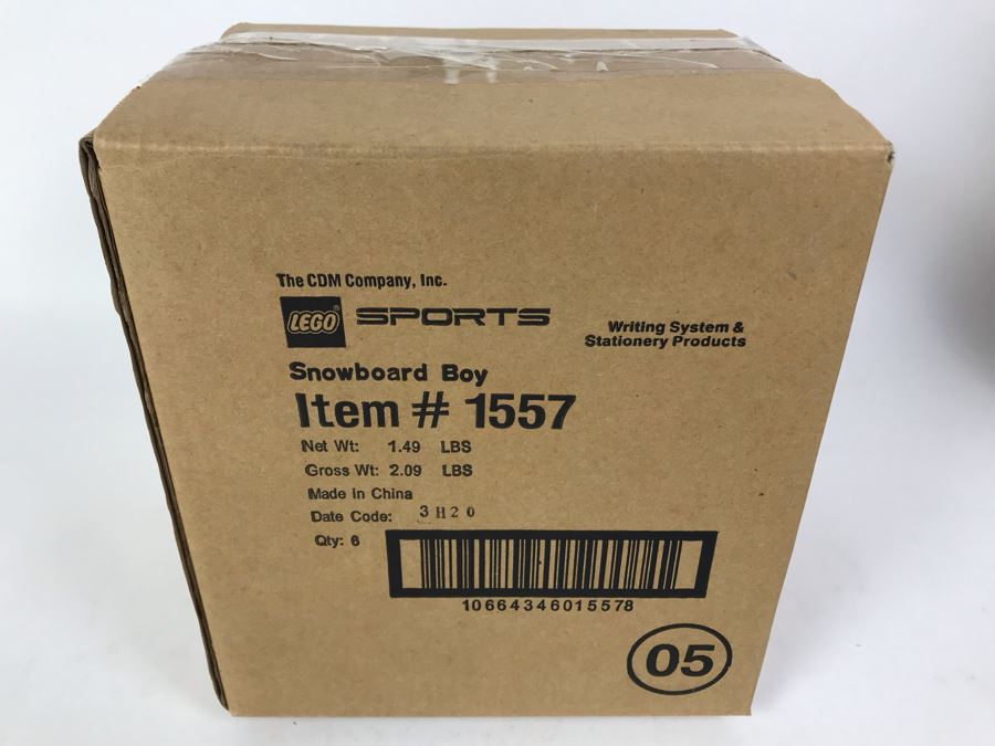 Sealed Box Of New 2003 LEGO Sports Snowboard Boy Writing System Pens By The CDM Company - 6 Pens [Photo 2]