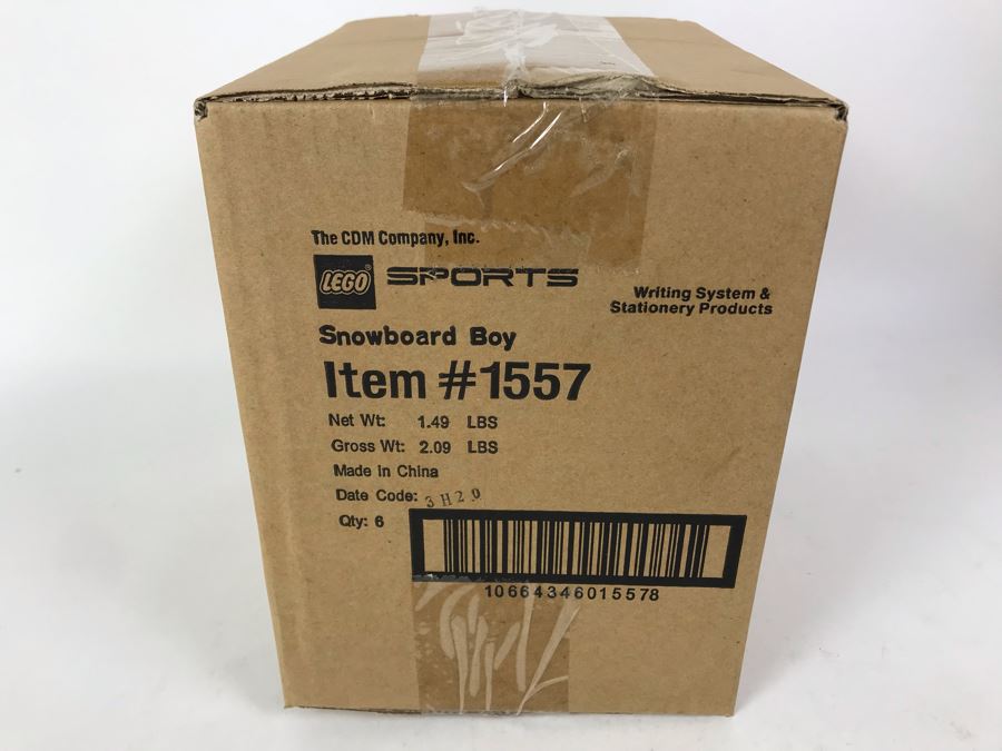 Sealed Box Of New 2003 LEGO Sports Snowboard Boy Writing System Pens By The CDM Company - 6 Pens [Photo 4]