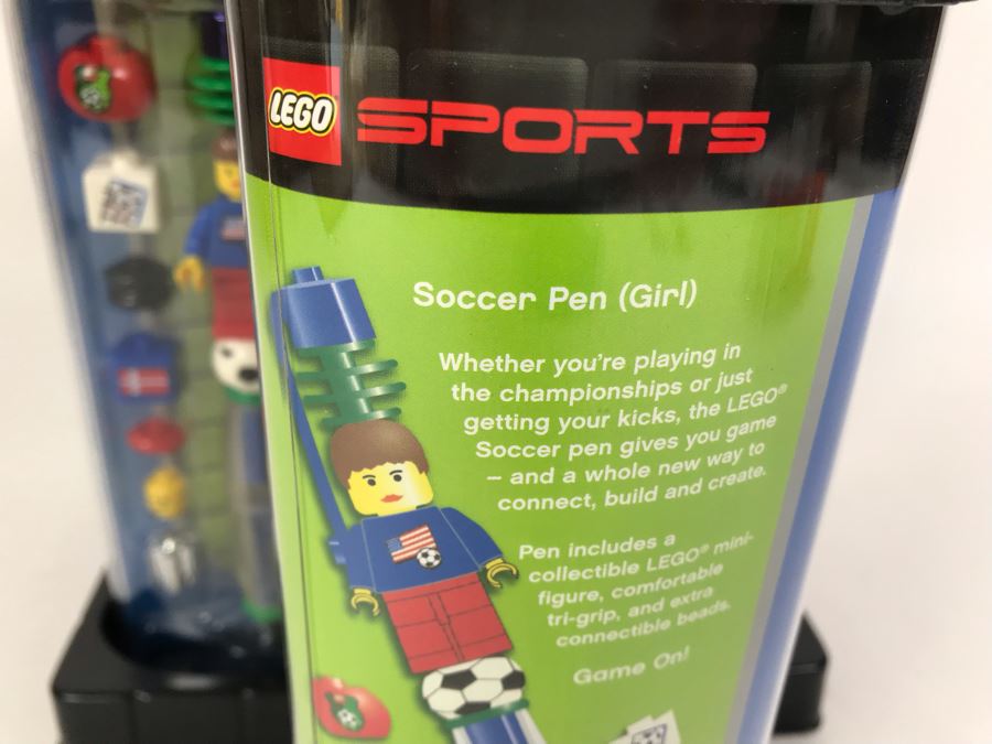 New 2003 LEGO Sports Soccer Girl Writing System Pens By The CDM Company - 6 Pens [Photo 9]