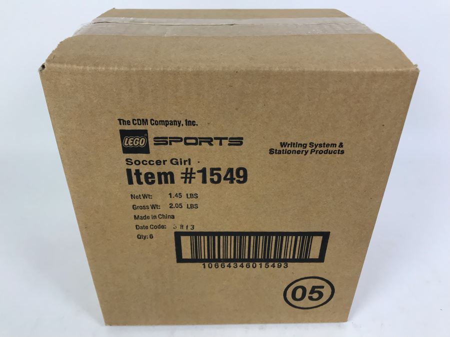 Sealed Box Of New 2003 LEGO Sports Soccer Girl Writing System Pens By The CDM Company - 6 Pens [Photo 2]