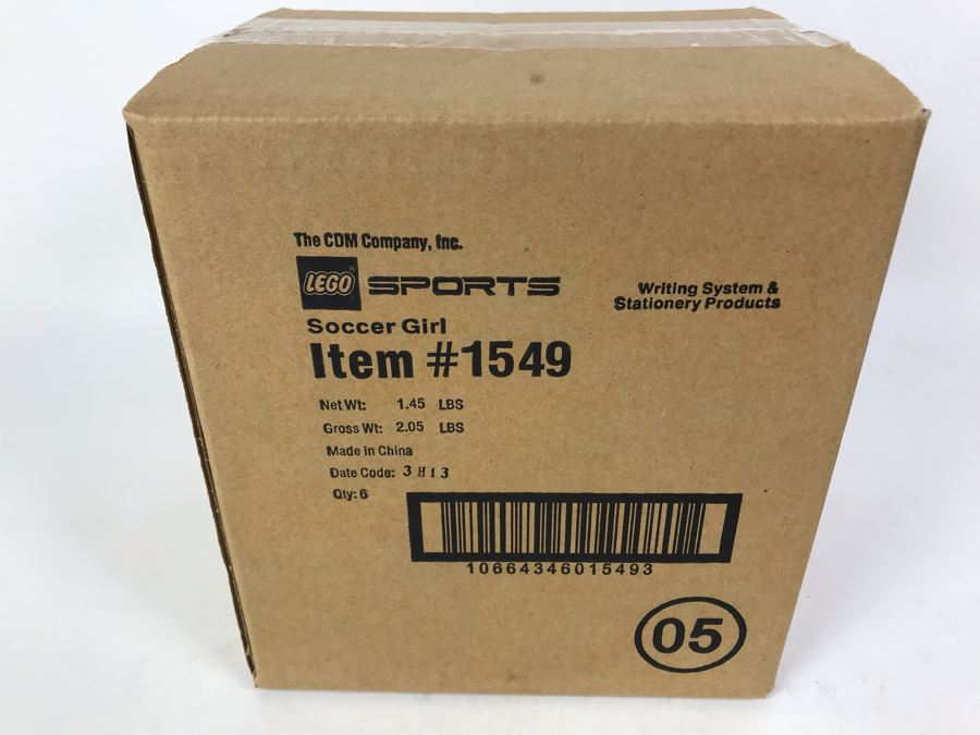 Sealed Box Of New 2003 LEGO Sports Soccer Girl Writing System Pens By The CDM Company - 6 Pens [Photo 2]