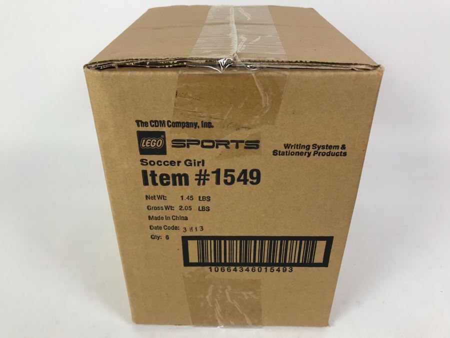 Sealed Box Of New 2003 LEGO Sports Soccer Girl Writing System Pens By The CDM Company - 6 Pens [Photo 4]