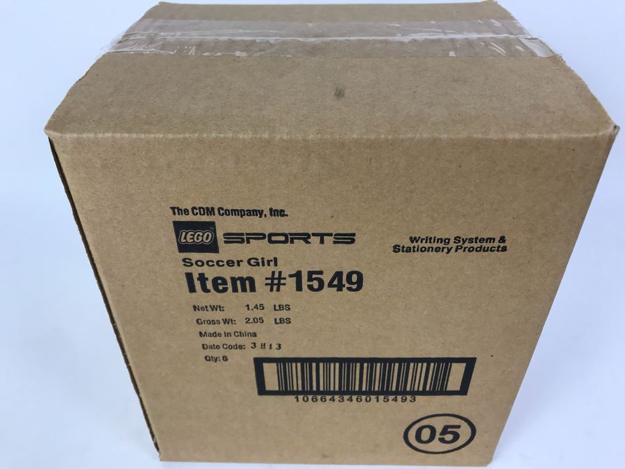 Sealed Box Of New 2003 LEGO Sports Soccer Girl Writing System Pens By The CDM Company - 6 Pens [Photo 3]