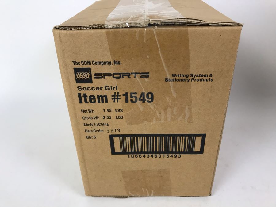 Sealed Box Of New 2003 LEGO Sports Soccer Girl Writing System Pens By The CDM Company - 6 Pens [Photo 4]
