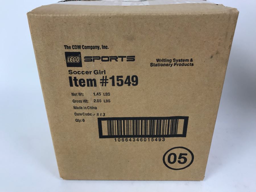 Sealed Box Of New 2003 LEGO Sports Soccer Girl Writing System Pens By The CDM Company - 6 Pens [Photo 3]