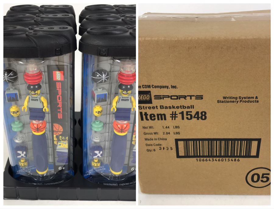 Sealed Box Of New 2003 LEGO Sports Street Basketball Writing System Pens By The CDM Company - 6 Pens [Photo 1]