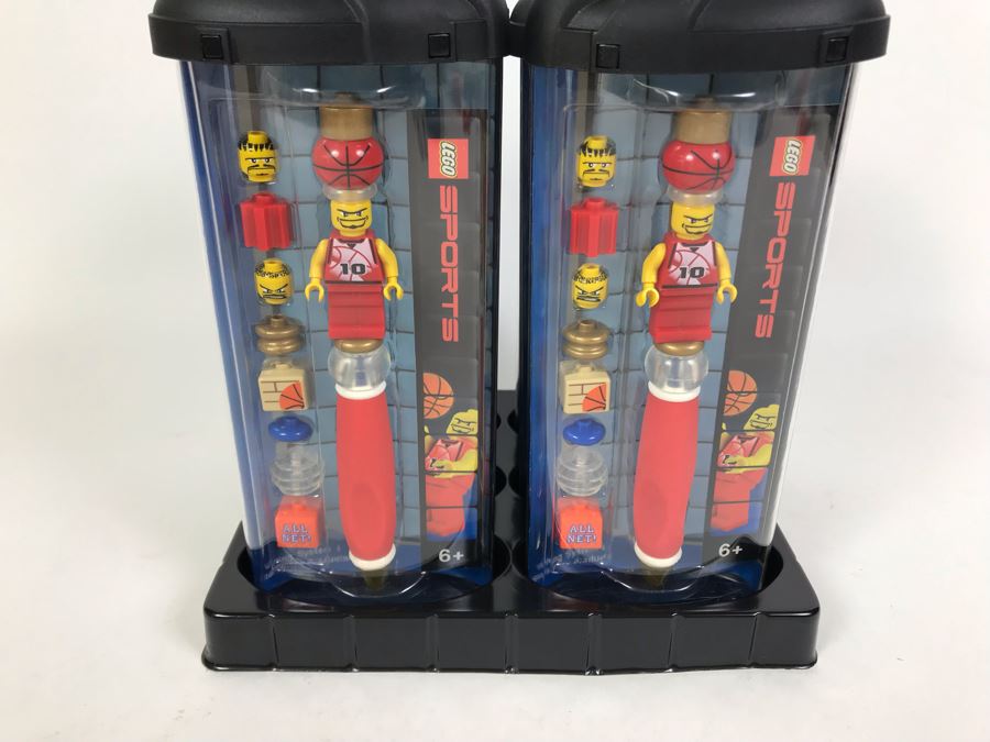Sealed Box Of New 2003 LEGO Sports Pro Basketball Writing System Pens By The CDM Company - 6 Pens [Photo 4]