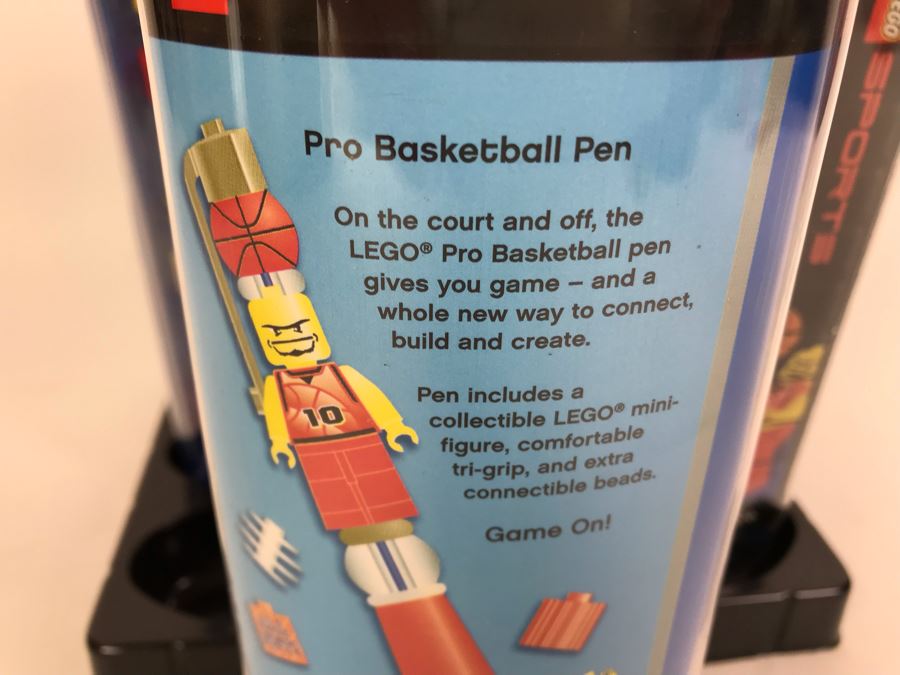 Sealed Box Of New 2003 LEGO Sports Pro Basketball Writing System Pens By The CDM Company - 6 Pens [Photo 8]