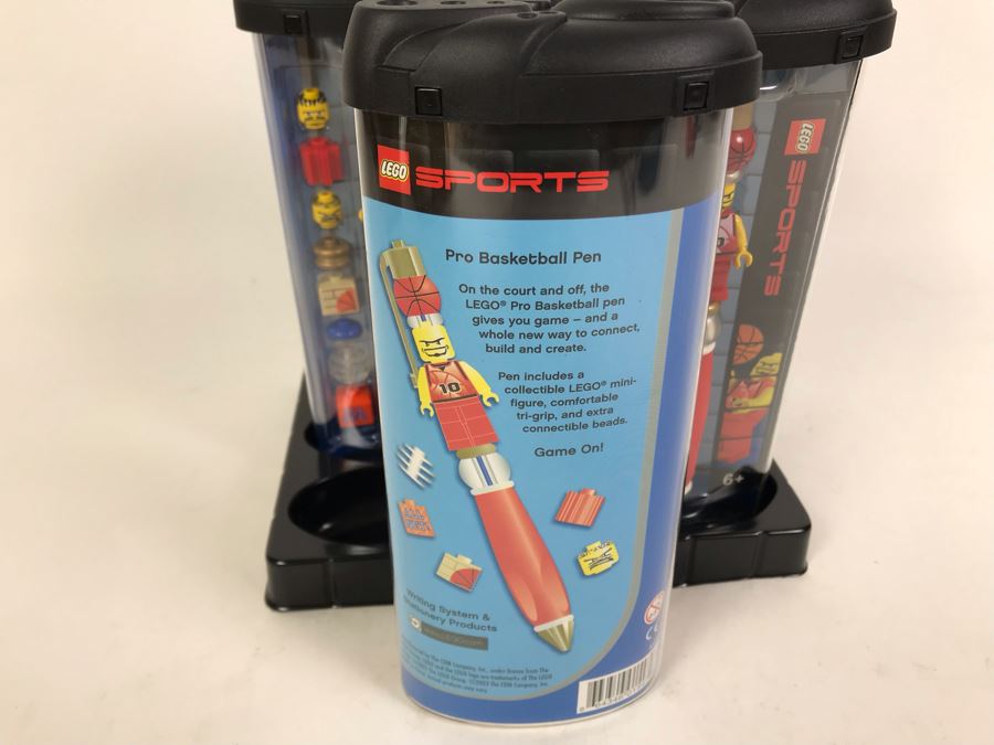 Sealed Box Of New 2003 LEGO Sports Pro Basketball Writing System Pens By The CDM Company - 6 Pens [Photo 7]