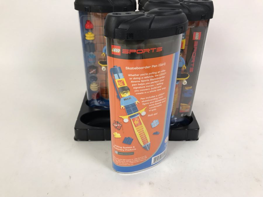 New 2003 LEGO Sports Skateboard Girl Writing System Pens By The CDM Company - 6 Pens [Photo 8]