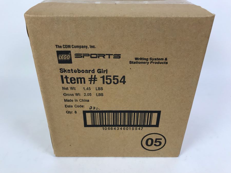 Sealed Box Of New 2003 LEGO Sports Skateboard Girl Writing System Pens By The CDM Company - 6 Pens [Photo 3]