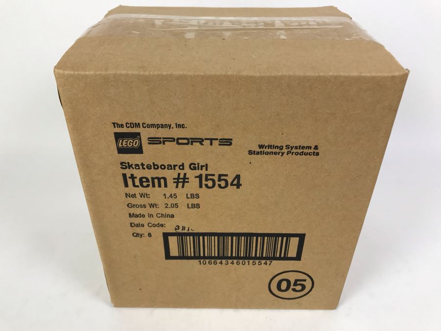 Sealed Box Of New 2003 LEGO Sports Skateboard Girl Writing System Pens By The CDM Company - 6 Pens [Photo 2]