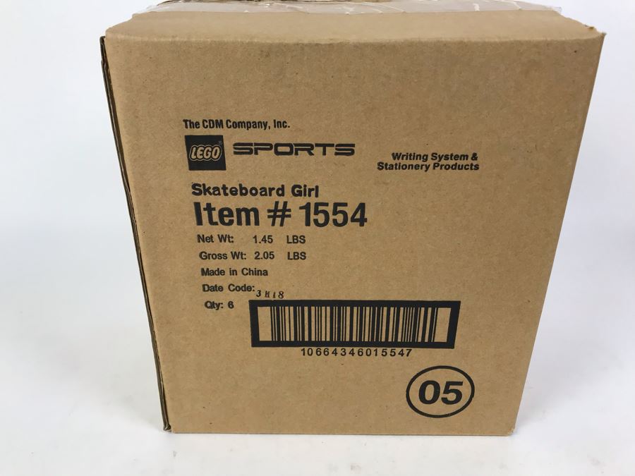Sealed Box Of New 2003 LEGO Sports Skateboard Girl Writing System Pens By The CDM Company - 6 Pens [Photo 3]