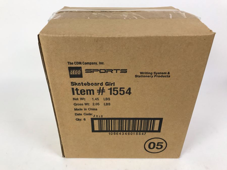 Sealed Box Of New 2003 LEGO Sports Skateboard Girl Writing System Pens By The CDM Company - 6 Pens [Photo 2]