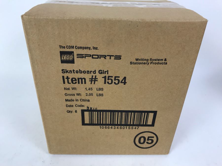 Sealed Box Of New 2003 LEGO Sports Skateboard Girl Writing System Pens By The CDM Company - 6 Pens [Photo 3]