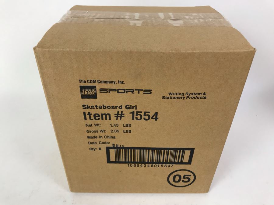 Sealed Box Of New 2003 LEGO Sports Skateboard Girl Writing System Pens By The CDM Company - 6 Pens [Photo 2]