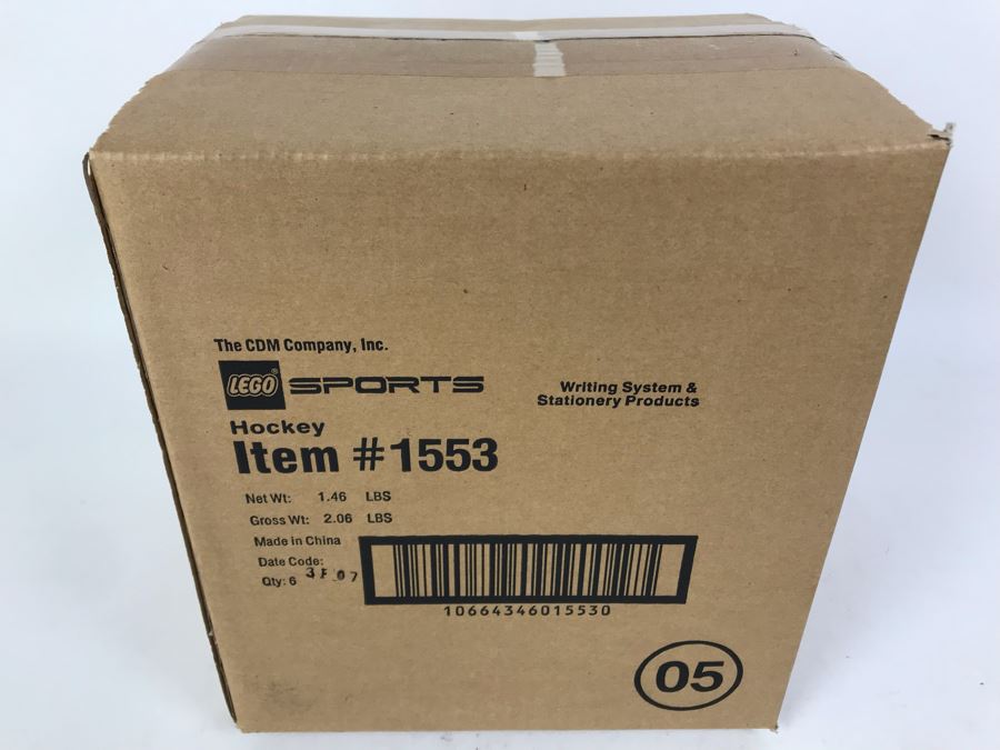 Sealed Box Of New 2003 LEGO Sports Hockey Writing System Pens By The CDM Company - 6 Pens [Photo 2]