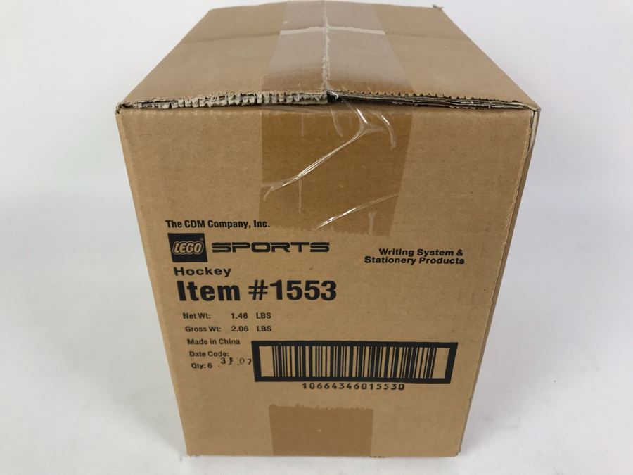 Sealed Box Of New 2003 LEGO Sports Hockey Writing System Pens By The CDM Company - 6 Pens [Photo 4]