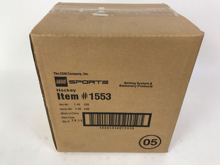 Sealed Box Of New 2003 LEGO Sports Hockey Writing System Pens By The CDM Company - 6 Pens [Photo 2]