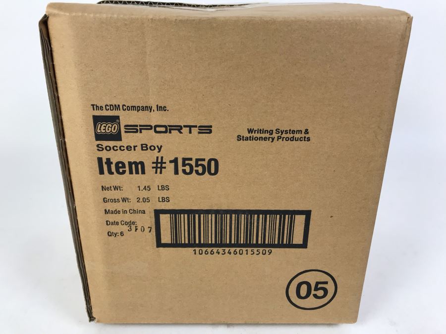 Sealed Box Of New 2003 LEGO Sports Soccer Boy Writing System Pens By The CDM Company - 6 Pens [Photo 3]