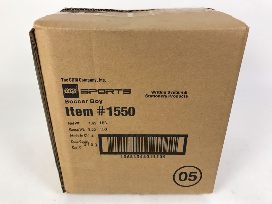 Sealed Box Of New 2003 LEGO Sports Soccer Boy Writing System Pens By The CDM Company - 6 Pens [Photo 2]