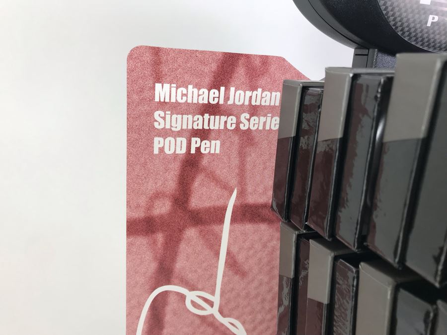New Michael Jordan Upper Deck Collectibles Signature Series Limited Edition Individually Numbered Collectible Memorabilia Pod Pens With Merchandiser Store Display By The CDM Company - 24 Michael Jordan Pens [Photo 7]