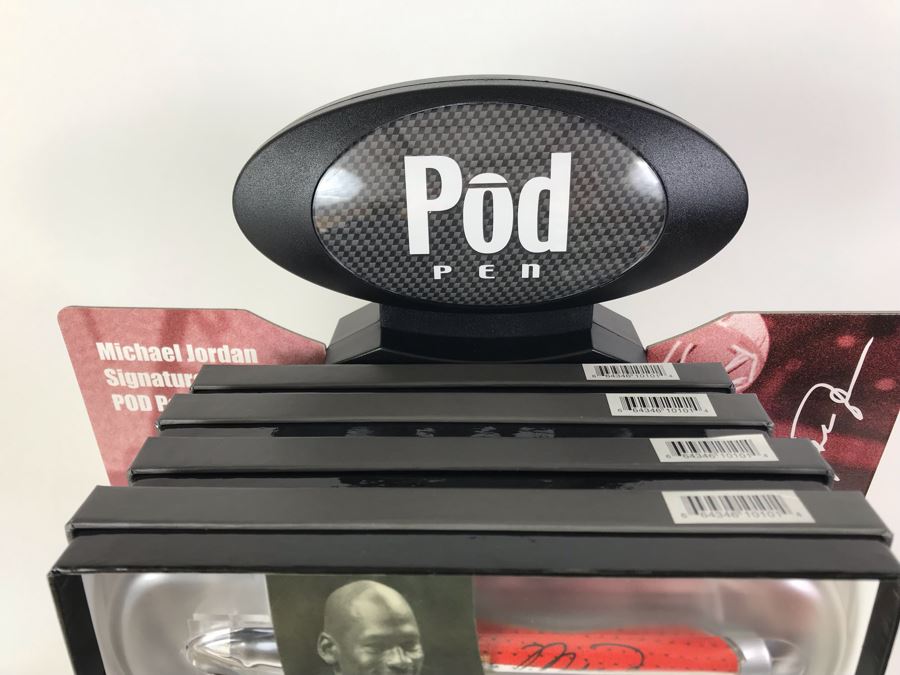 New Michael Jordan Upper Deck Collectibles Signature Series Limited Edition Individually Numbered Collectible Memorabilia Pod Pens With Merchandiser Store Display By The CDM Company - 24 Michael Jordan Pens [Photo 6]