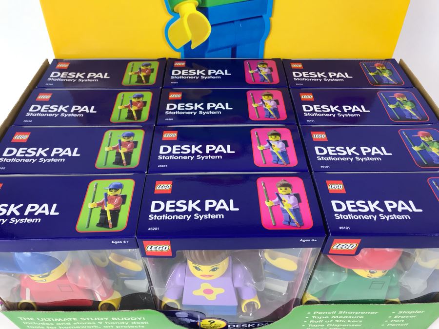 New 2002 LEGO Desk Pal Stationery System Merchandiser Store Display By The CDM Company - 12 Desk Pals [Photo 7]