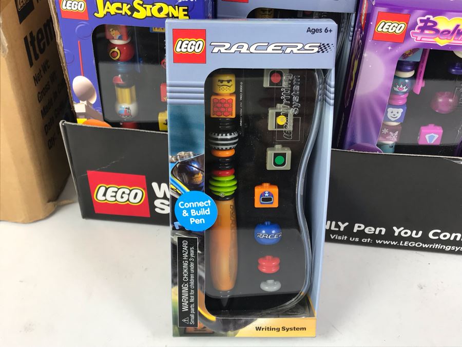 New 2002 LEGO Writing System Pens Merchandiser Store Display: Jack Stone Pens, Racers Pens, Belville Pens, Alpha Team Pens By The CDM Company - 24 Pens [Photo 11]
