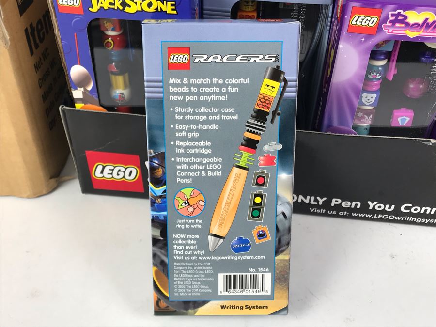 New 2002 LEGO Writing System Pens Merchandiser Store Display: Jack Stone Pens, Racers Pens, Belville Pens, Alpha Team Pens By The CDM Company - 24 Pens [Photo 14]