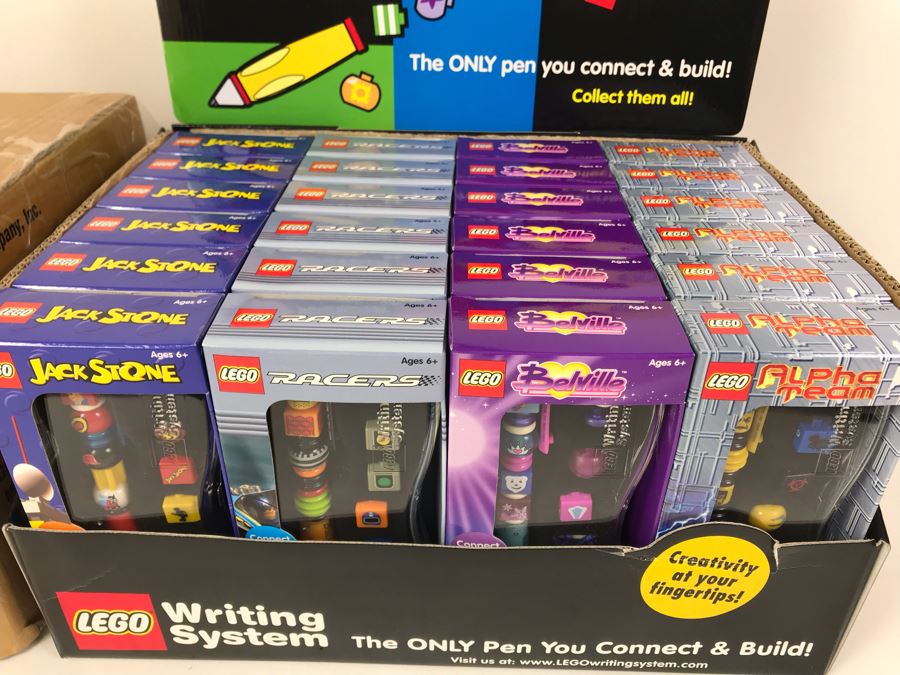 New 2002 LEGO Writing System Pens Merchandiser Store Display: Jack Stone Pens, Racers Pens, Belville Pens, Alpha Team Pens By The CDM Company - 24 Pens [Photo 4]