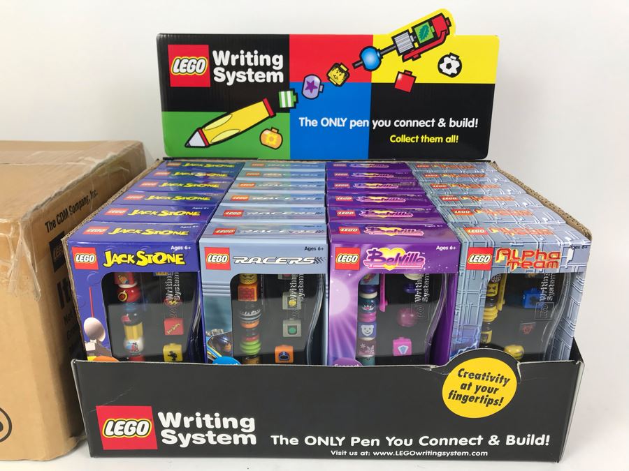 New 2002 LEGO Writing System Pens Merchandiser Store Display: Jack Stone Pens, Racers Pens, Belville Pens, Alpha Team Pens By The CDM Company - 24 Pens [Photo 3]