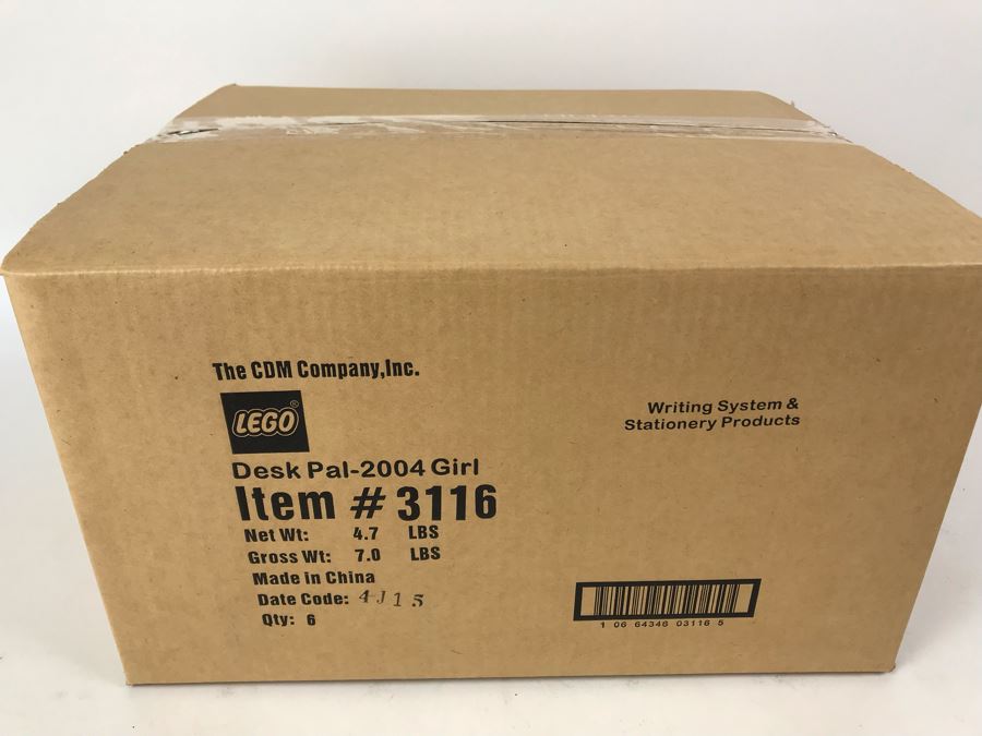 Sealed Box Of New 2004 LEGO Desk Pal Boy Stationery System By The CDM Company - 6 Desk Pals [Photo 2]