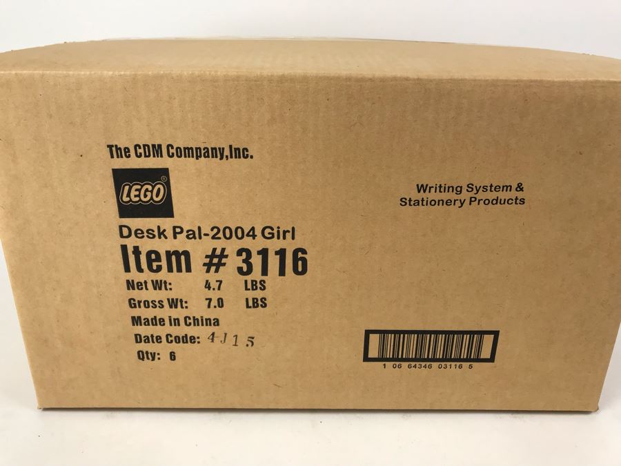 Sealed Box Of New 2004 LEGO Desk Pal Boy Stationery System By The CDM Company - 6 Desk Pals [Photo 3]