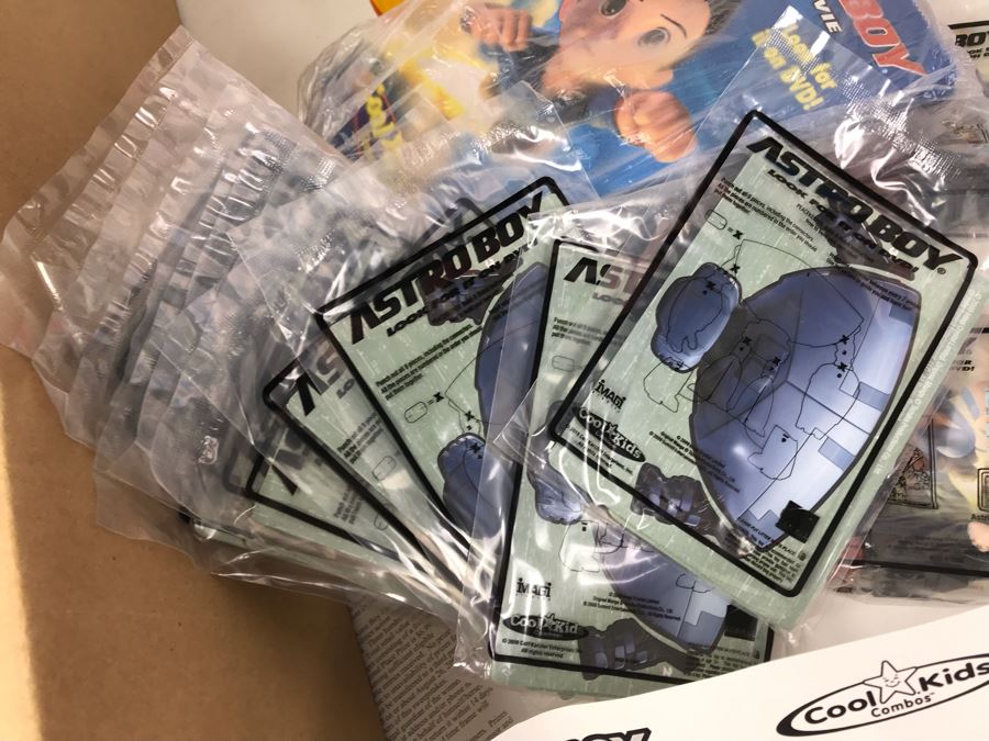 New Carl's Jr. Astro Boy Promotional Items Including Mini Banner, Window Cling And (24) Happy Meal Astro Boy Toys [Photo 7]