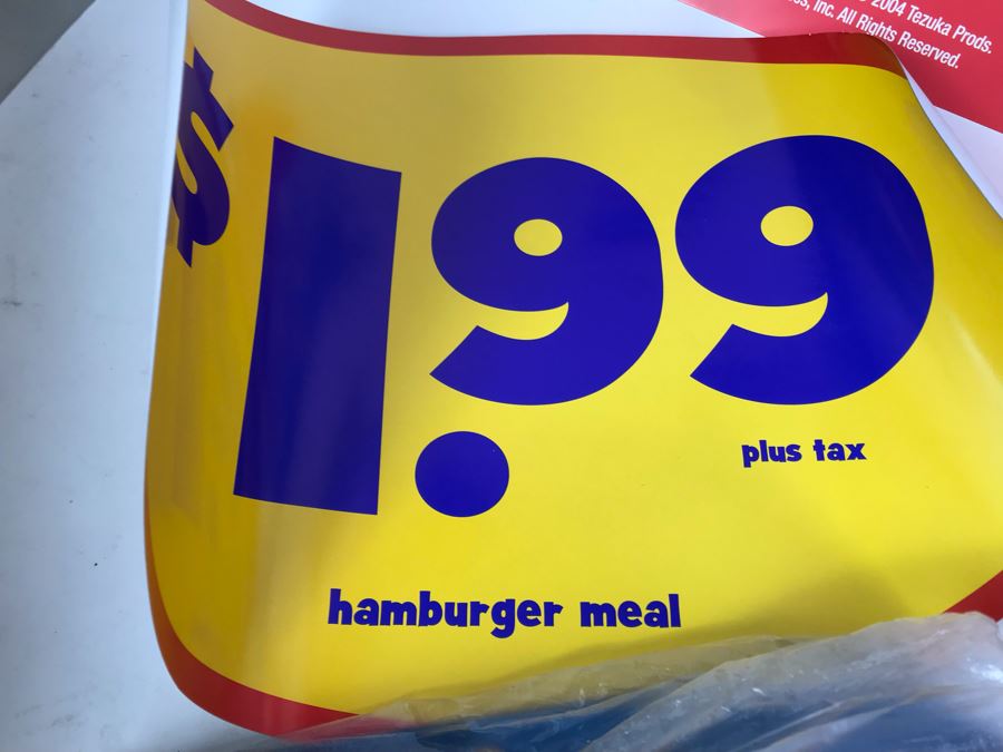 New Carl's Jr. Astro Boy Promotional Items Including Mini Banner, Window Cling And (24) Happy Meal Astro Boy Toys [Photo 5]