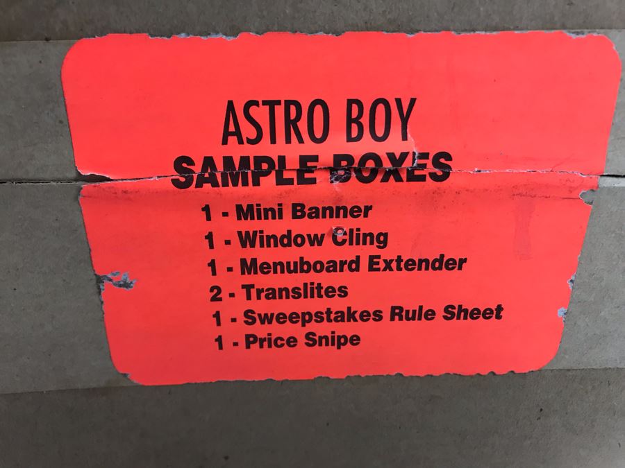 New Carl's Jr. Astro Boy Promotional Items Including Mini Banner, Window Cling And (24) Happy Meal Astro Boy Toys [Photo 17]