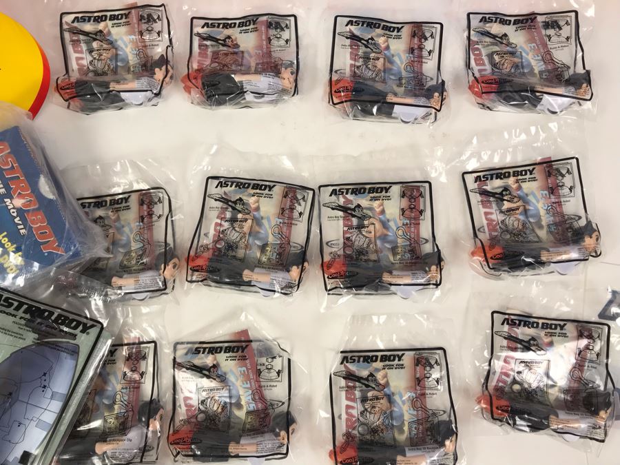 New Carl's Jr. Astro Boy Promotional Items Including Mini Banner, Window Cling And (24) Happy Meal Astro Boy Toys [Photo 8]