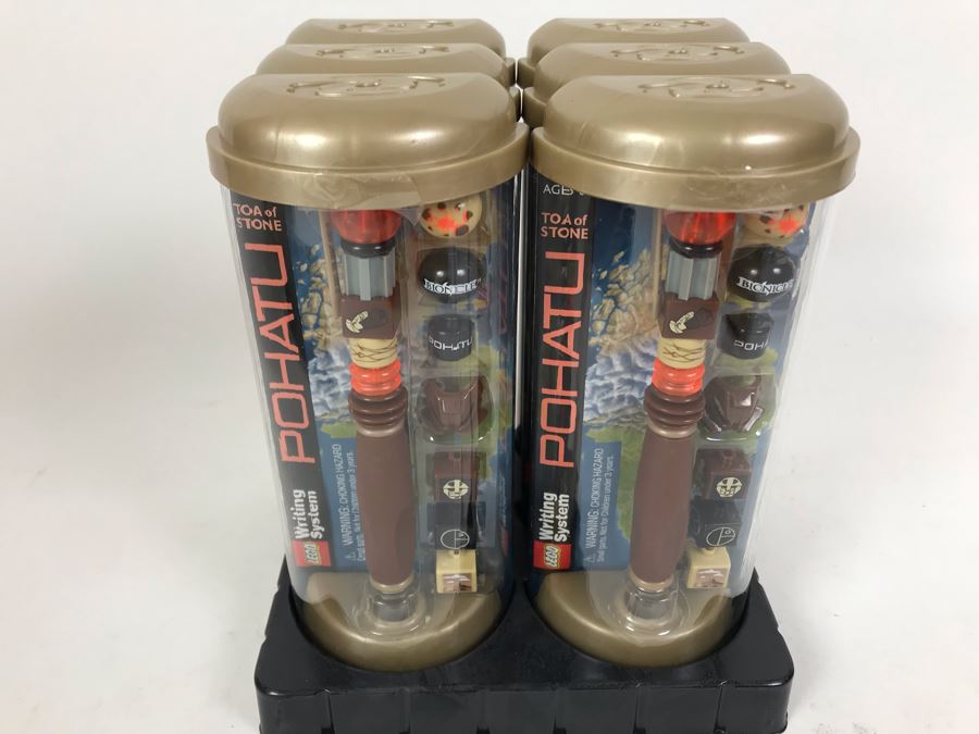 New 2001 LEGO Bionicle Pohatu Stone Writing System Pens By The CDM Company - 6 Pens [Photo 2]