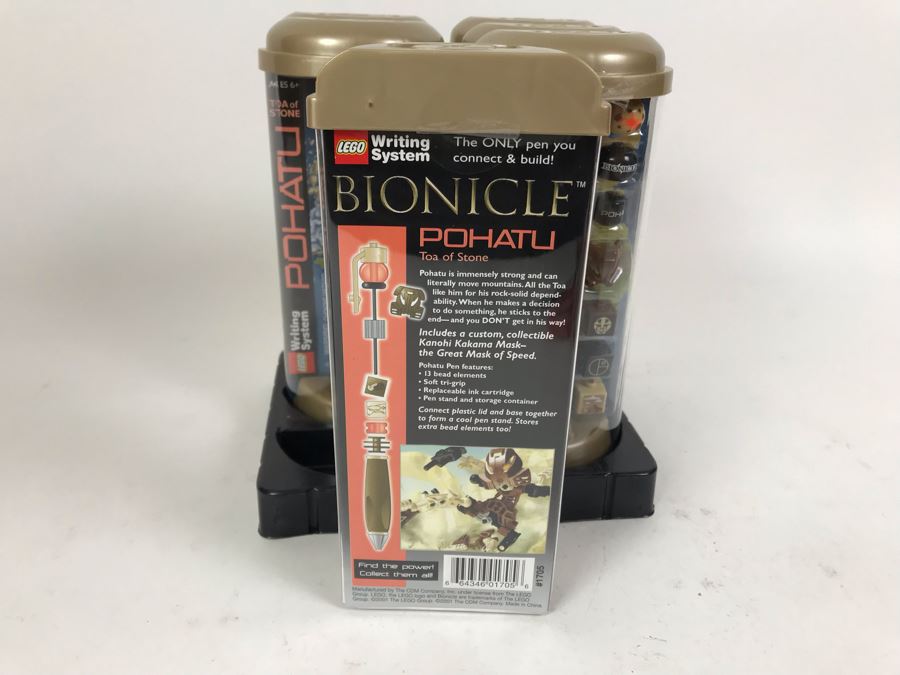 New 2001 LEGO Bionicle Pohatu Stone Writing System Pens By The CDM Company - 6 Pens [Photo 6]